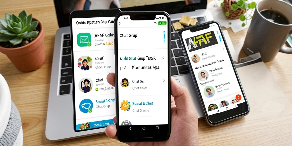 Antarmuka modern AFAF dengan fitur Chat Grup yang intuitif.