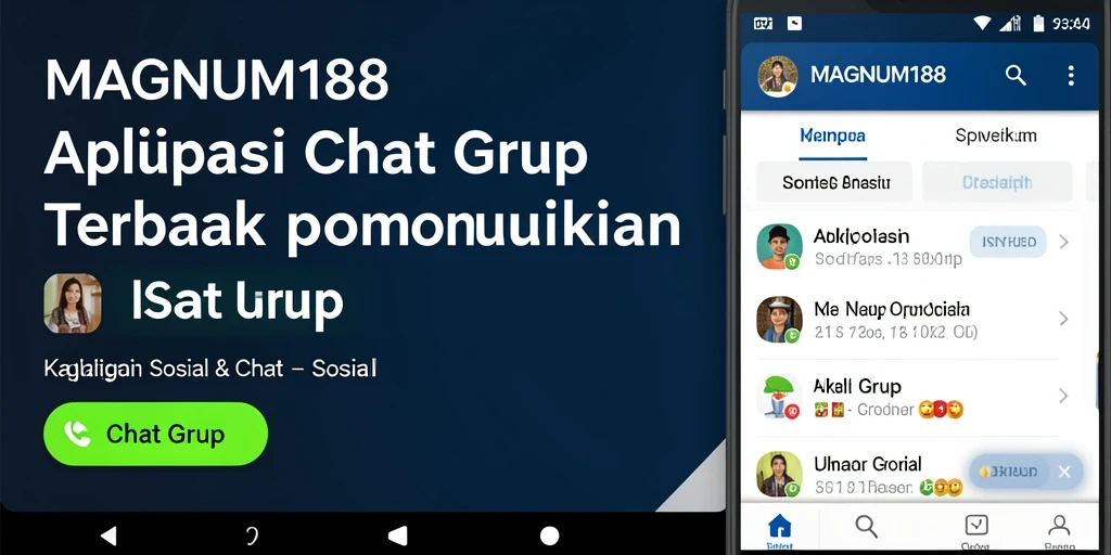 Tampilan antarmuka pengguna MAGNUM188 yang menarik untuk chatting grup.