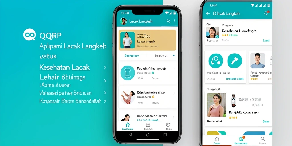 Tampilan antarmuka aplikasi Lacak Langkah QQRP yang menarik dan informatif.