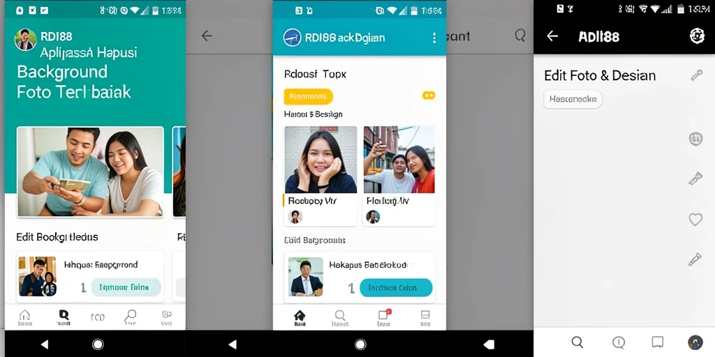 Tampilan antarmuka RDI88 saat menghapus background foto.
