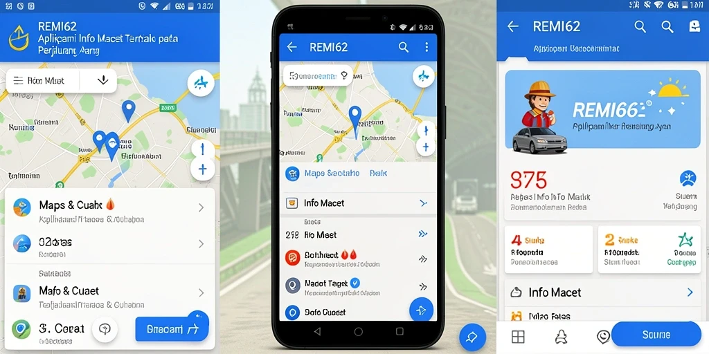 Antarmuka aplikasi REMI62 menampilkan informasi macet yang jelas dan terperinci.