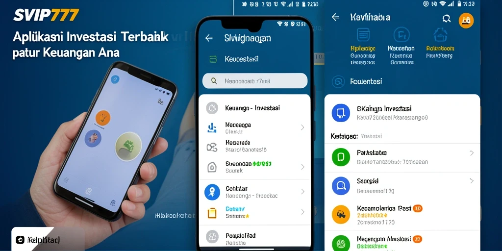 Tampilan antarmuka SVIP777 yang modern dan fungsional untuk investasi.