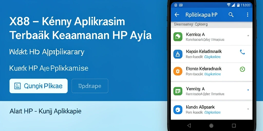 Antarmuka aplikasi X88 untuk Kunci Aplikasi yang sederhana dan intuitif.
