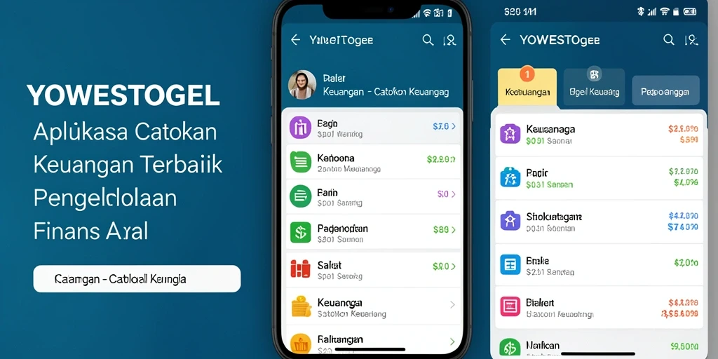 Tampilan antarmuka YOWESTOGEL yang modern dan intuitif untuk catatan keuangan.